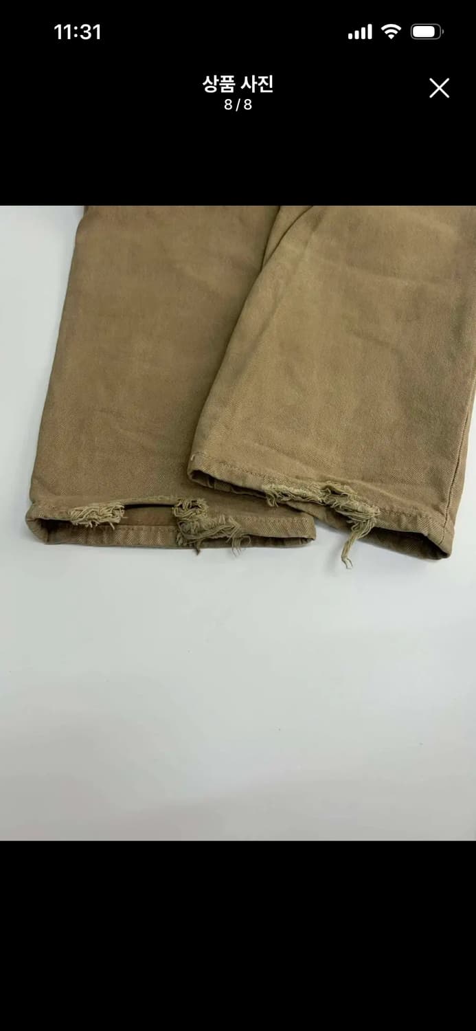 [32x32] 리바이스 501 베이지 스트레이트 데님 팬츠 상품이미지8