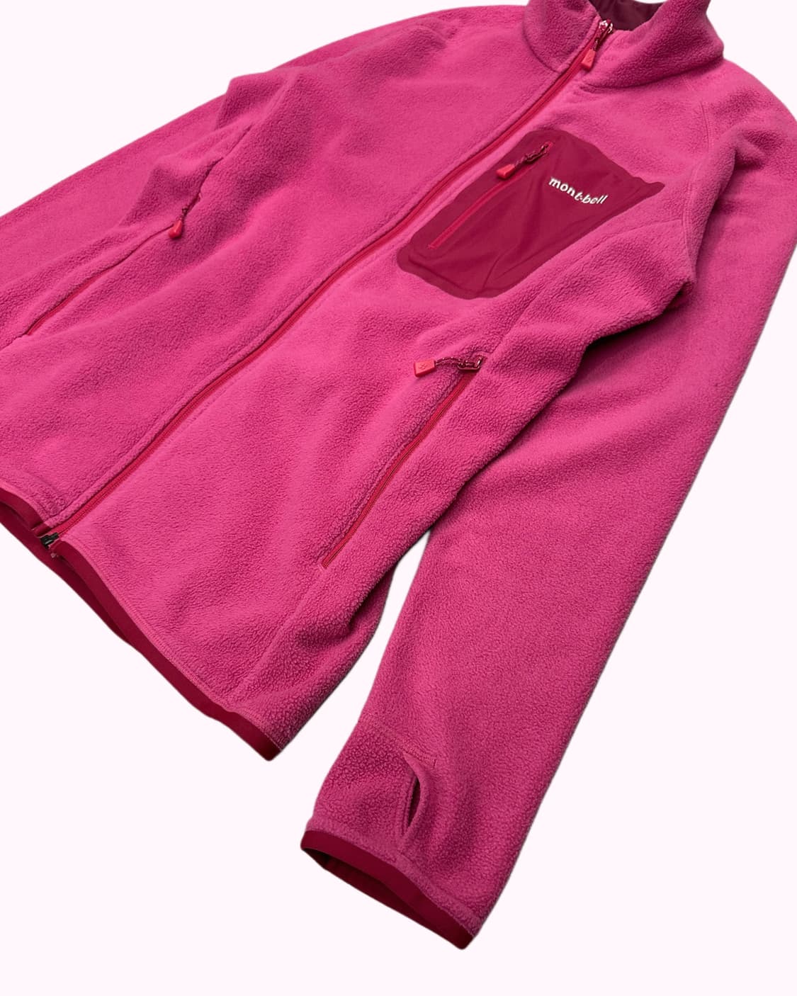 pink logo fleece jacket 상품이미지4