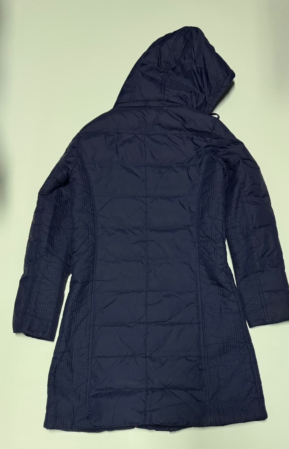 여성 타미힐피거 경량 후드 롱패딩 네이비 상품이미지2