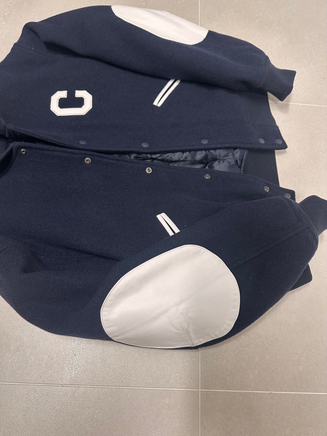 커버낫 C 로고 울 바시티 자켓 L 상품이미지4