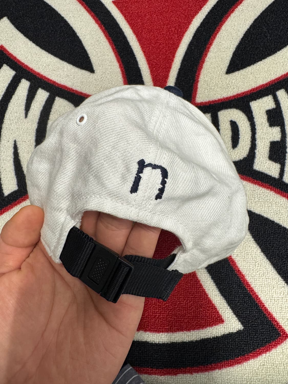 나나미카 15SS 볼캡 SUPS545 화이트 블루 메이드 인 재팬 상품이미지4