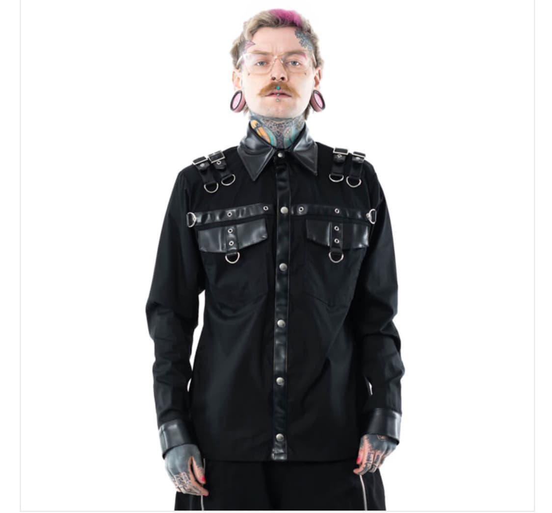 포이즌 인더스트리 가죽셔츠 상품이미지1