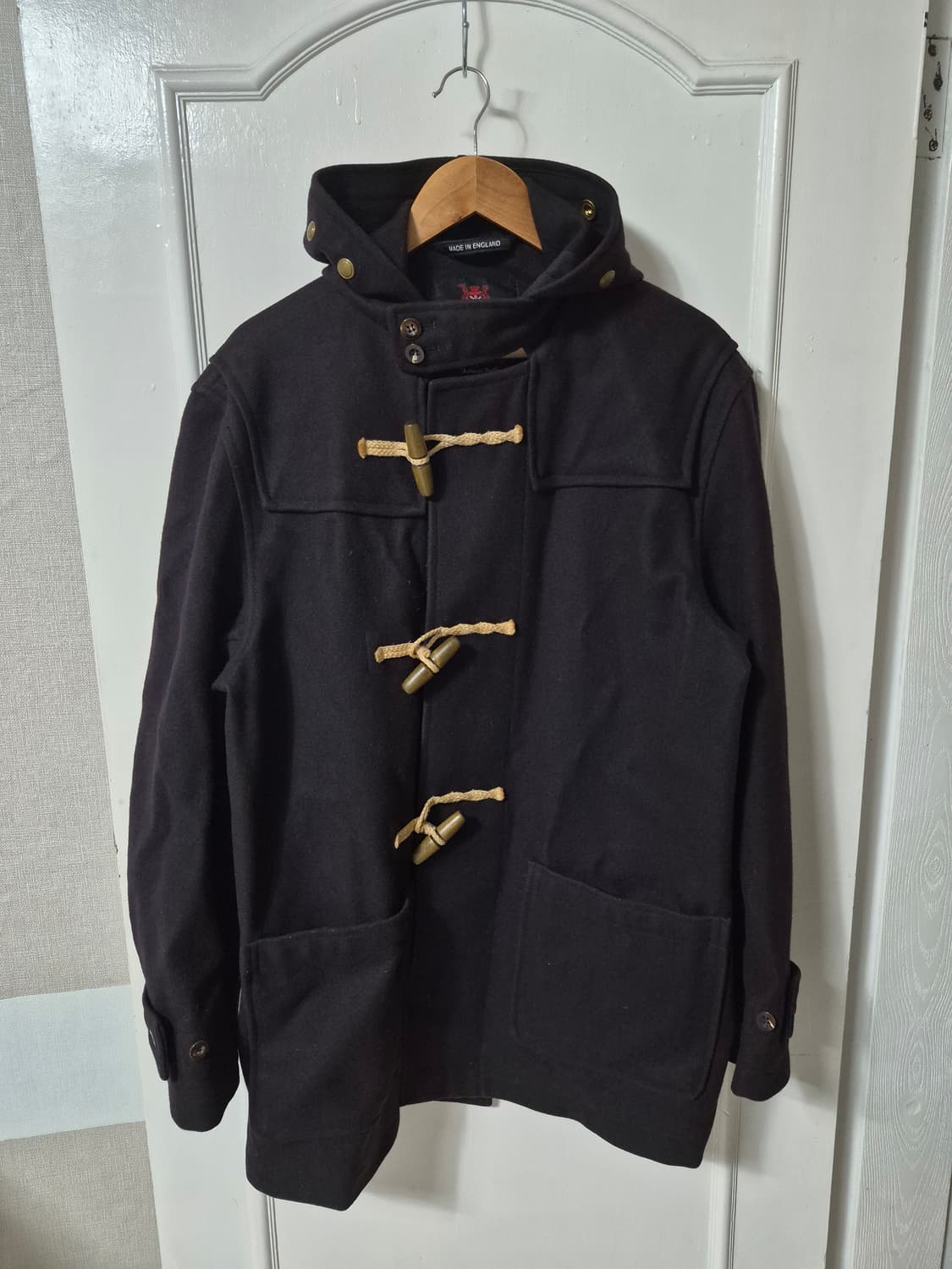 (42) 글로버올 후디드 더플코트 블랙 상품이미지1