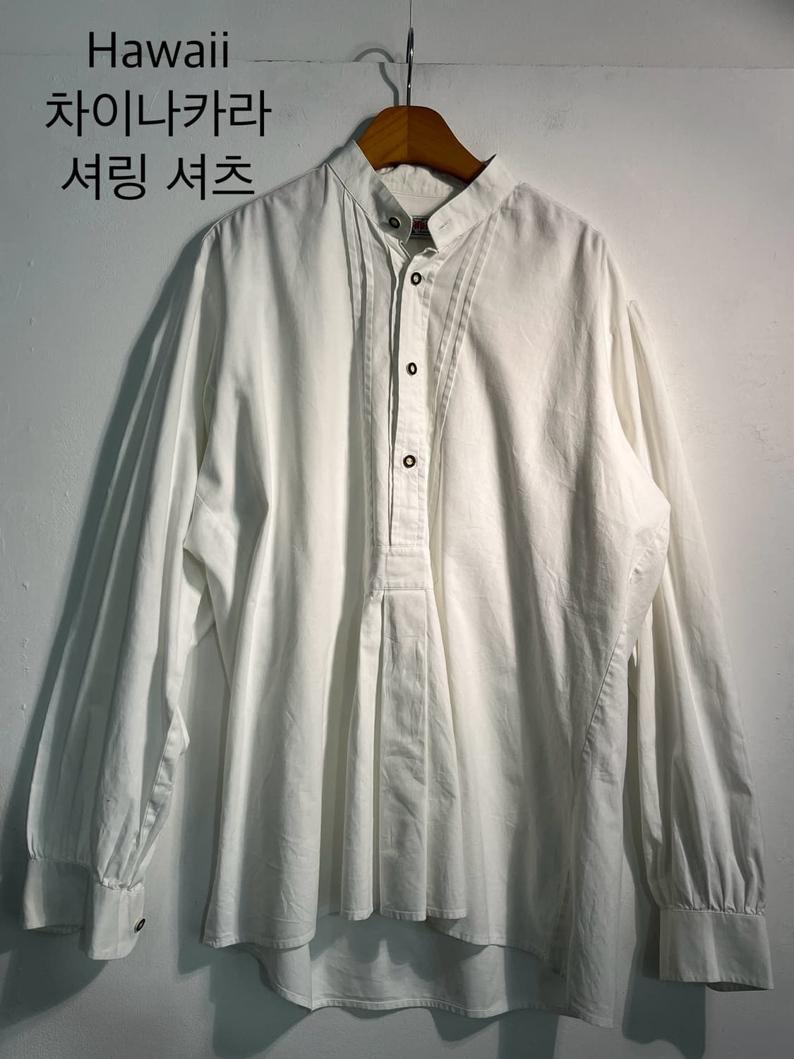 Hawaii 하와이 차이나카라 셔링 셔츠  상품이미지1
