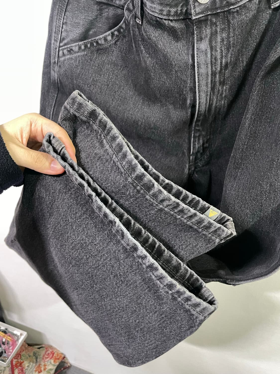 리바이스 실버탭 배기 카펜터 팬츠 36x32 흑청 데님 상품이미지7