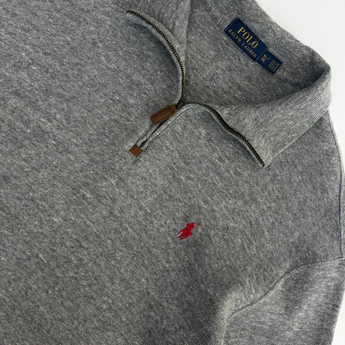 Polo 폴로 랄프로렌 신형 멜란지 그레이 쿼터집업 니트 상품이미지3