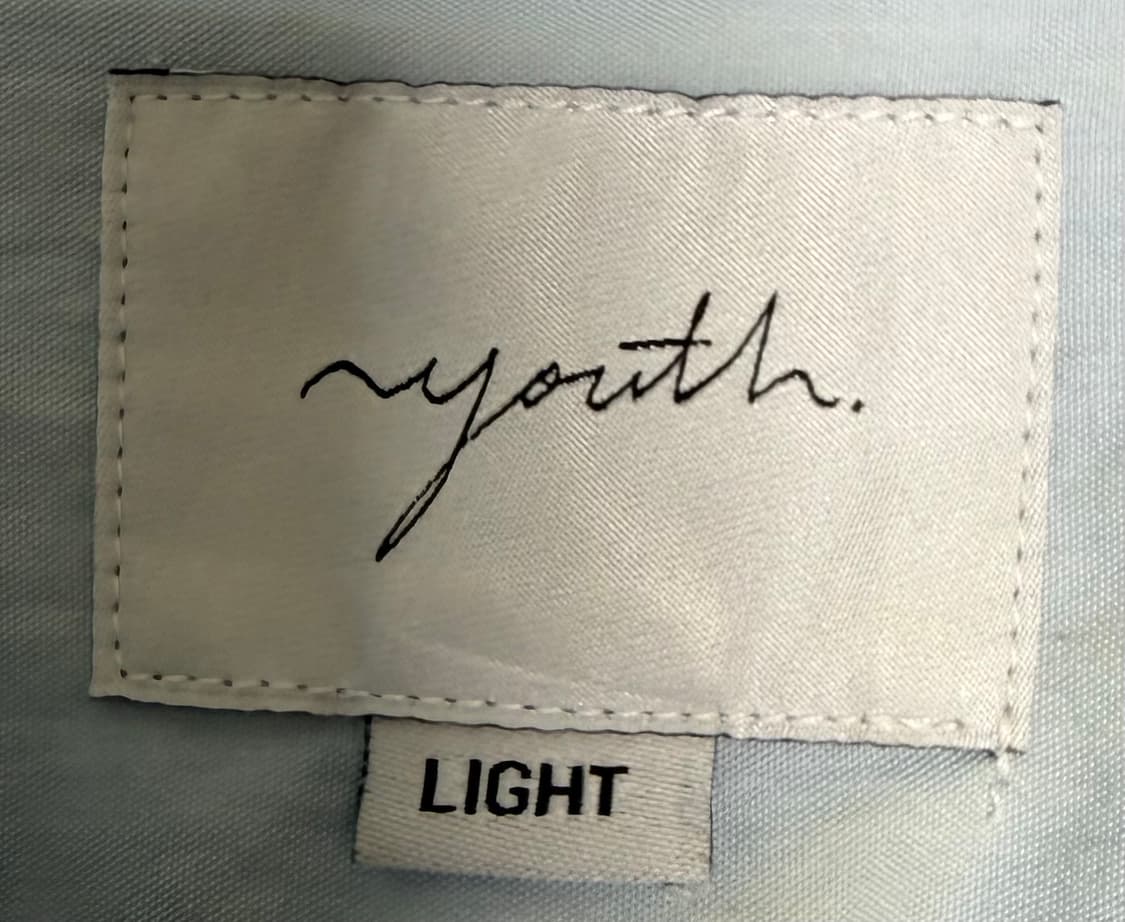 [L] 유스랩 헨리넥 셔츠 스카이블루 착샷있음 상품이미지3