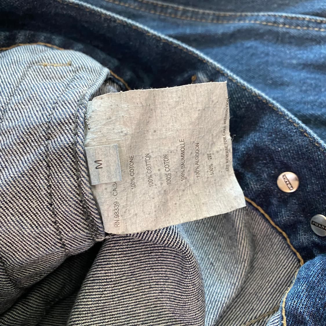 [M] 프라다 백패널 데님 자켓  상품이미지5