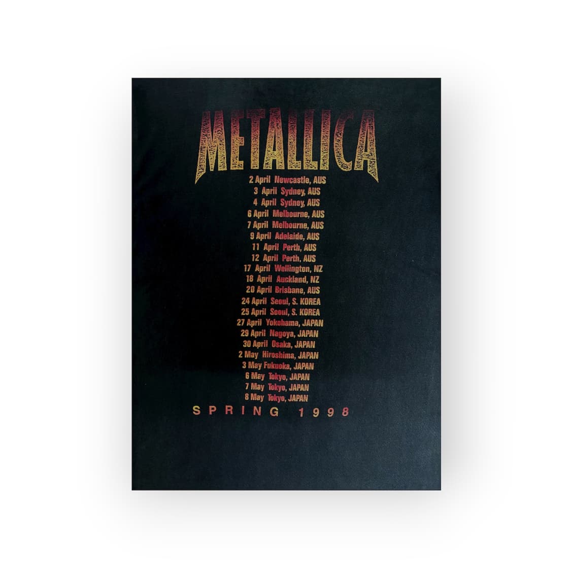 METALLICA 1998 Spring Tour Tee 상품이미지5