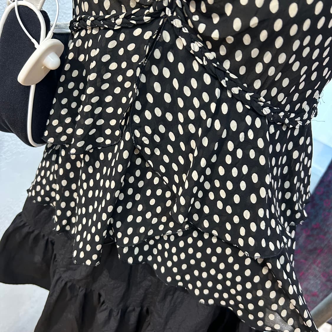 Vintage y2k Dot Feminine Top 상품이미지3