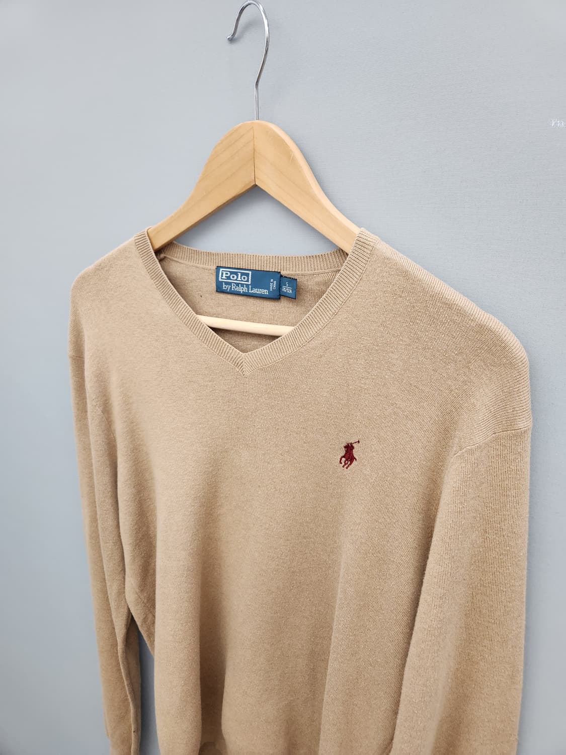 폴로 랄프로렌 브이넥 니트 베이지 상품이미지4