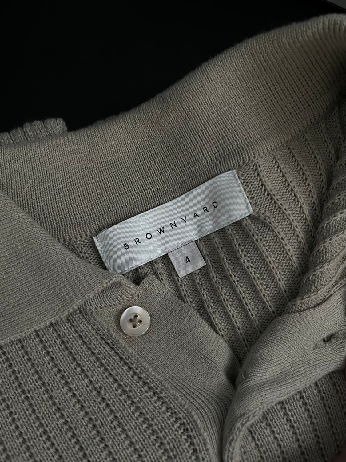 [Brownyard] knit polo shirt - khaki 상품이미지1