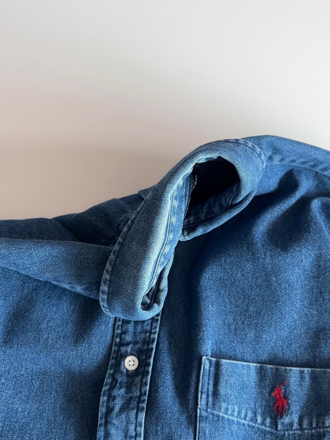 폴로 랄프로렌 90s 데님 블레이크 셔츠 M 상품이미지5