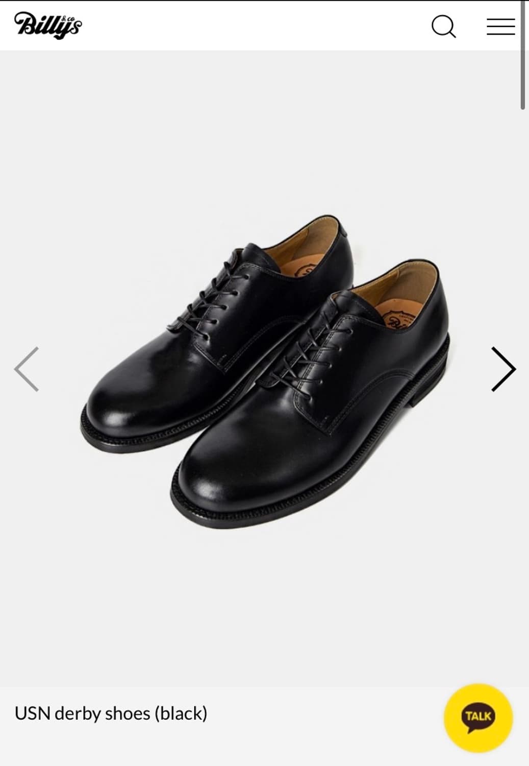 Billys&co usn 더비슈즈 상품이미지1