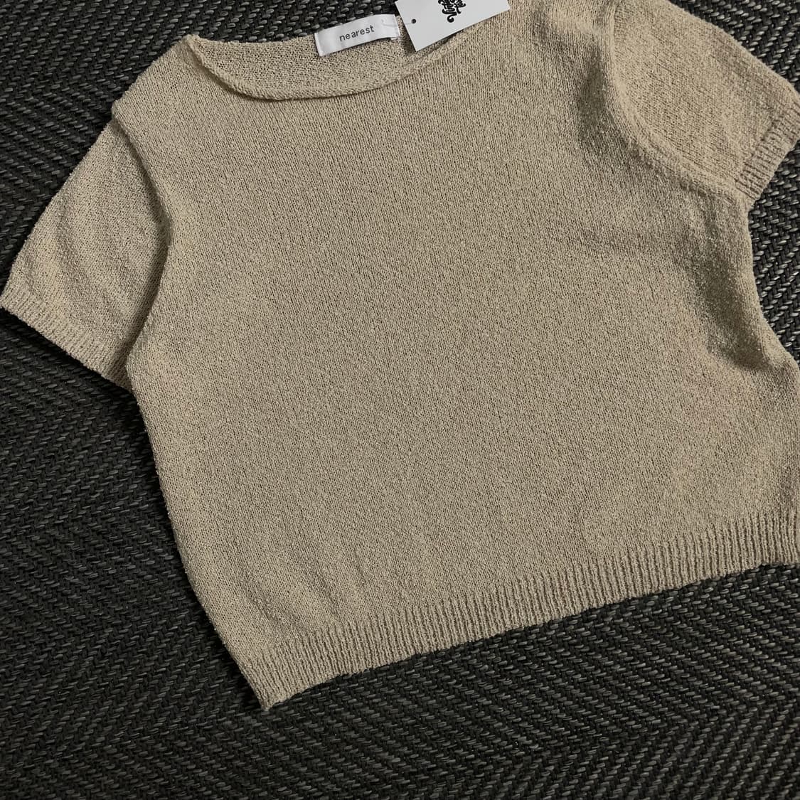 빈티지 우먼스 부클레 크롭 니트o 3423 상품이미지2