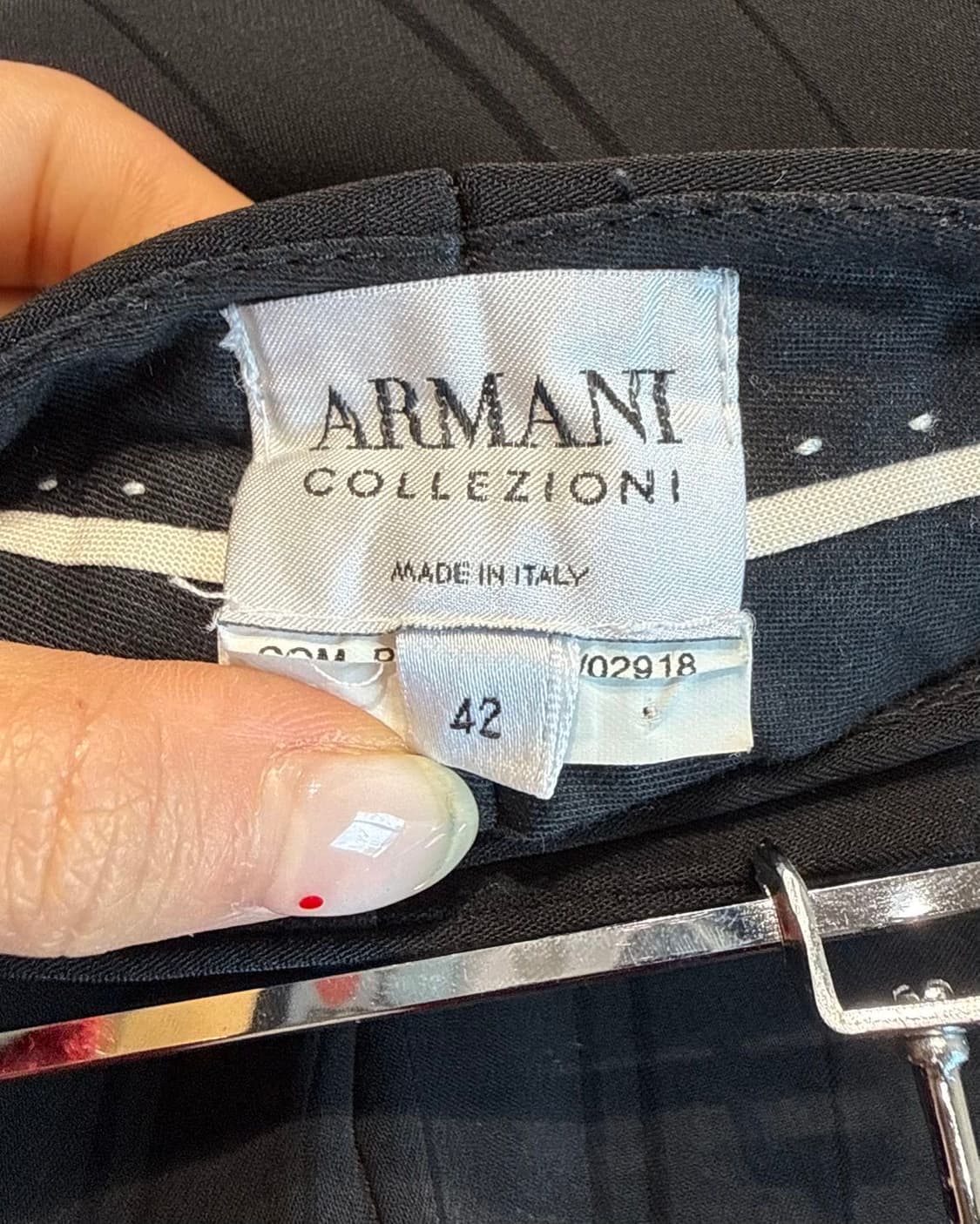 아르마니 꼴레지오니 블랙 스트라이프 슬랙스 팬츠  상품이미지8