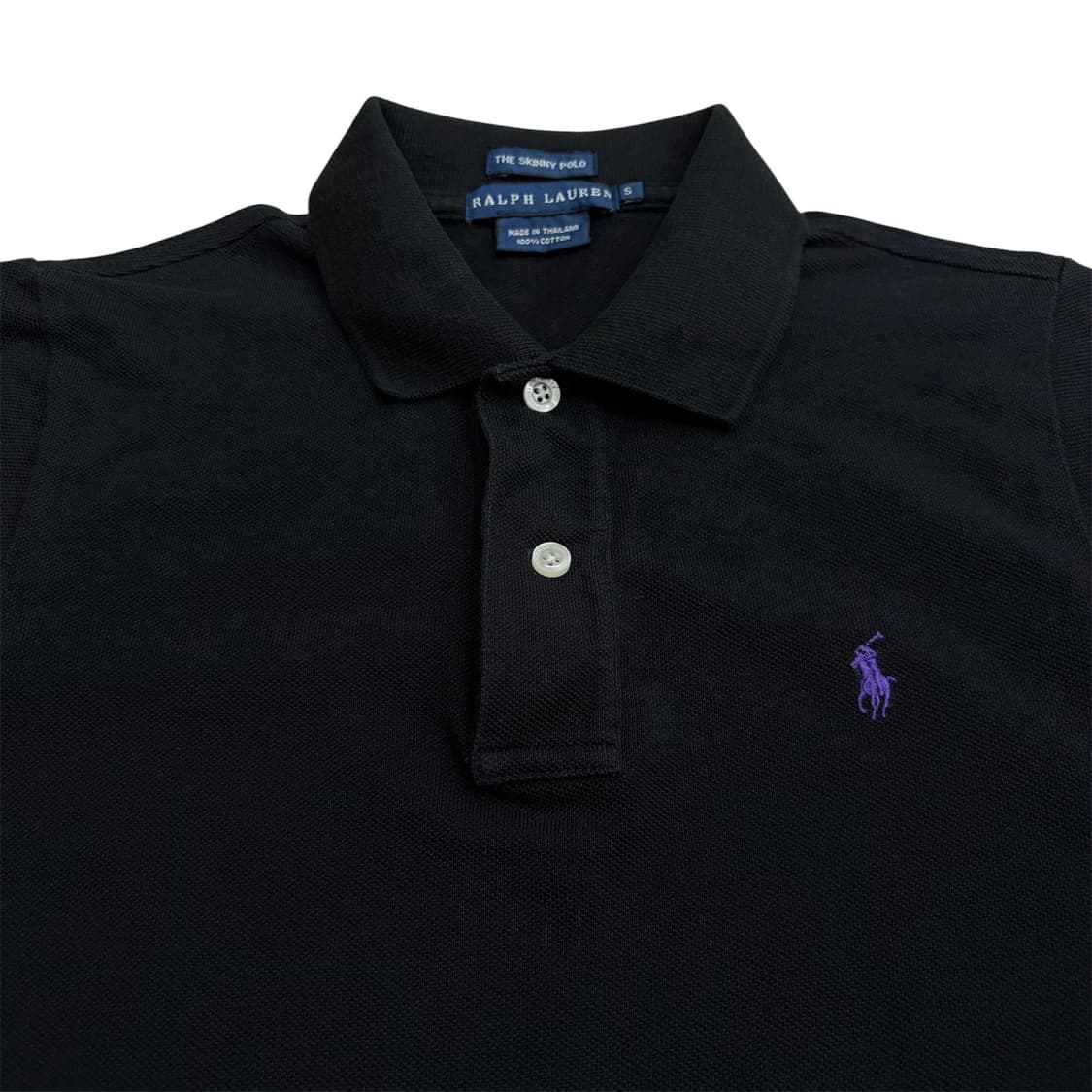 폴로 랄프로렌 여성 블랙 반팔 카라티 티셔츠 S 상품이미지3