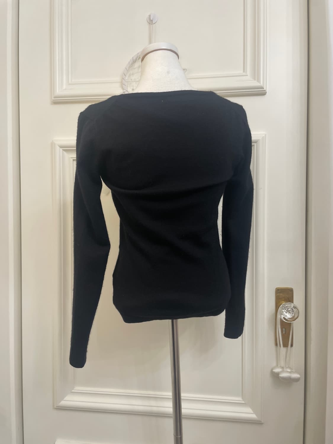 black crystal button cardigan&stripe gol 상품이미지3