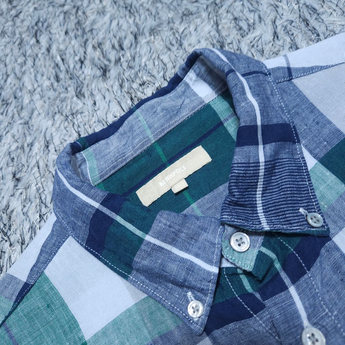 빈폴)100 남자 린넨셔츠 린넨체크 / 왕눈이샵 상품이미지8