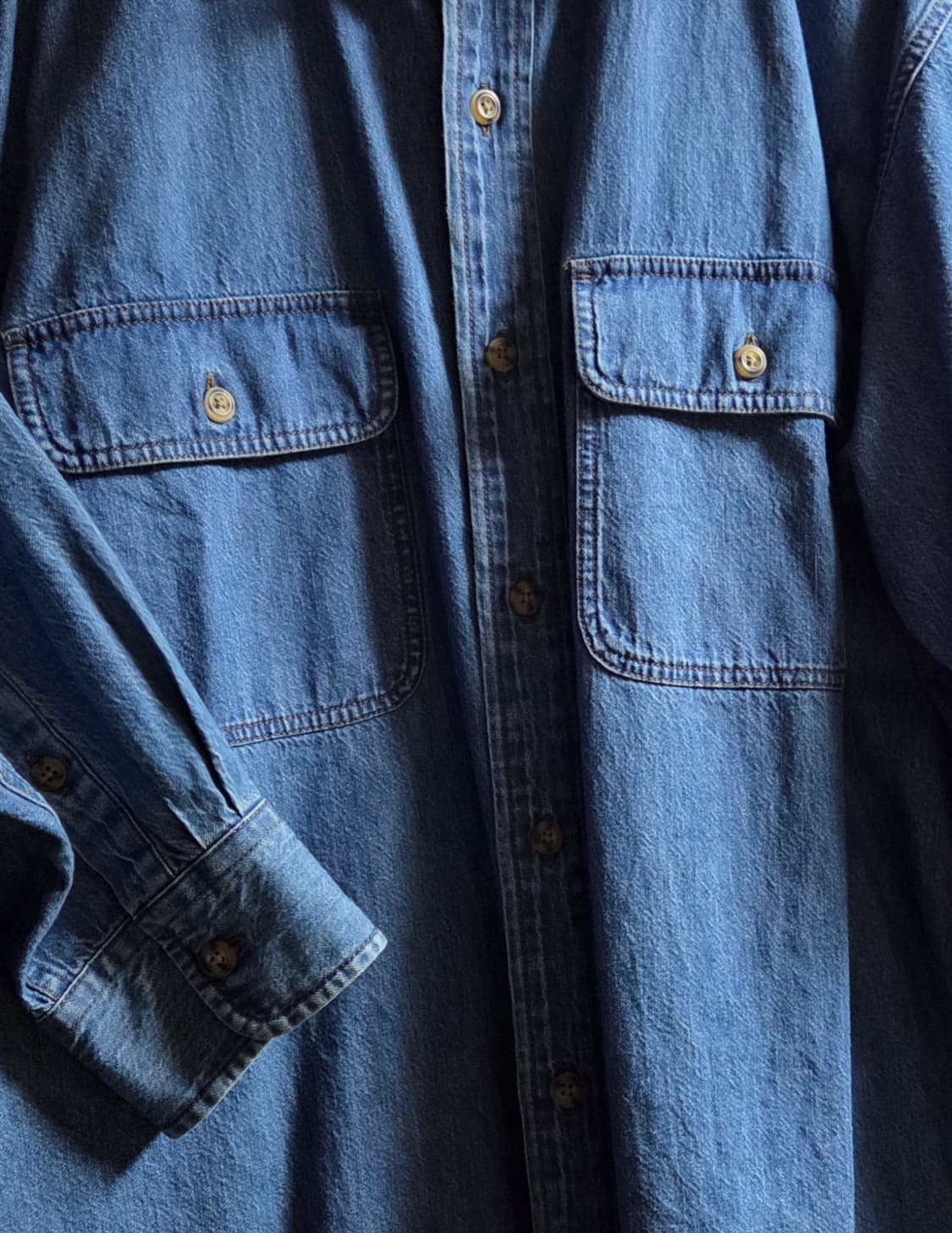 유니클로 JW앤더슨 데님 셔츠 블루 XL 상품이미지3