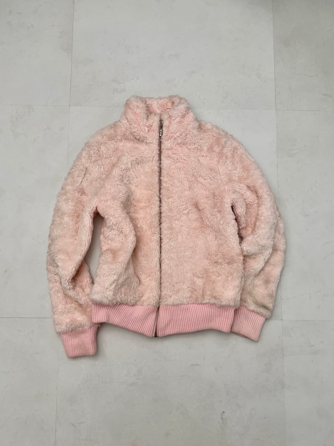 베이비핑크 에코 퍼 집업 상품이미지5