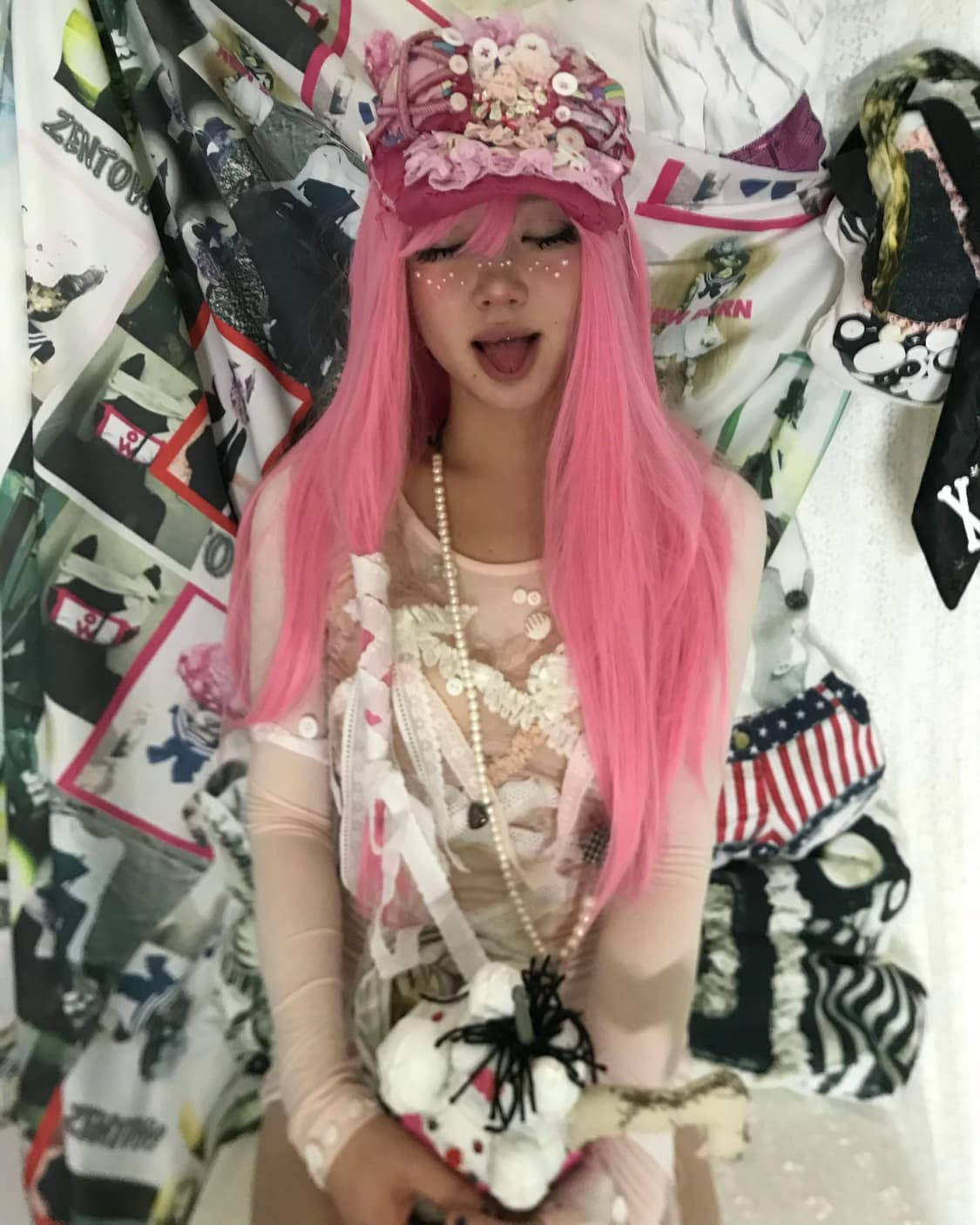 Kitsch candy Cat-Ear embossed cap 상품이미지8