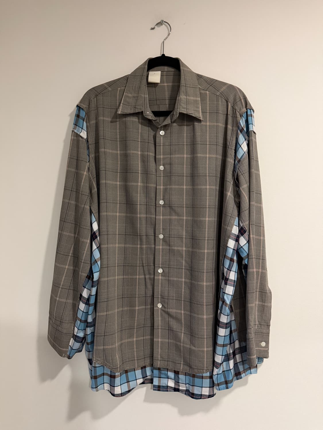 엔할리우드 체크 도킹 리메이크 셔츠 상품이미지1