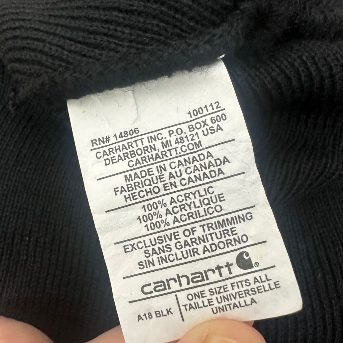 carhartt 칼하트 비니 블랙 상품이미지5