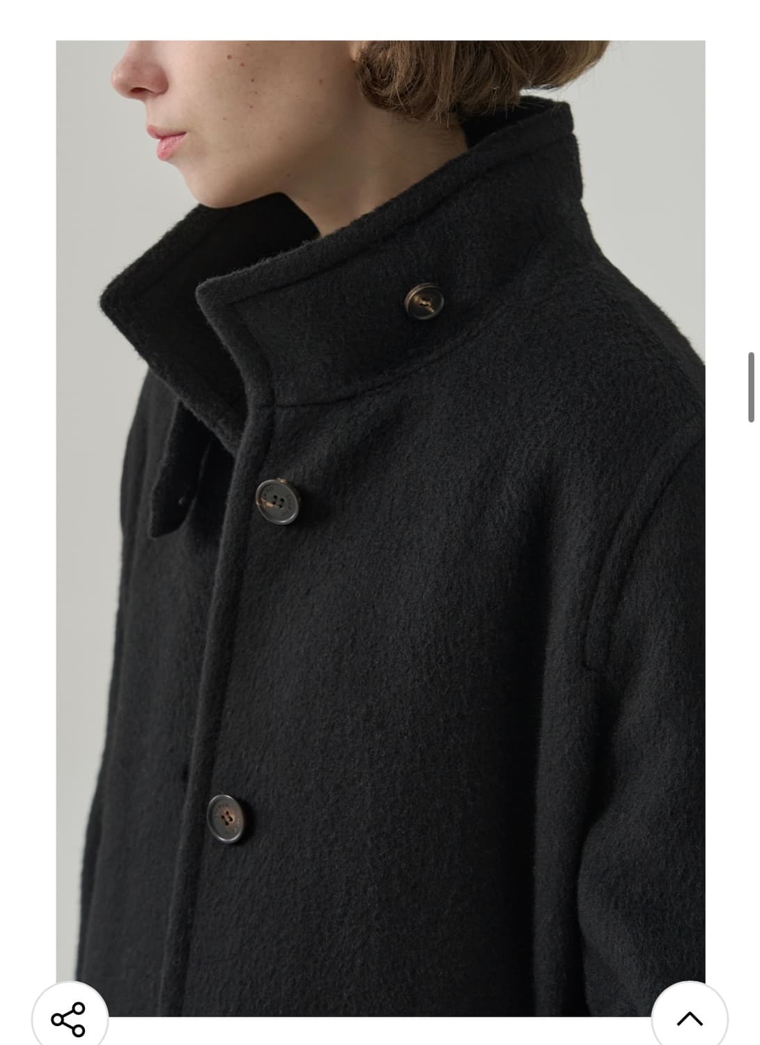 (S) 드로우핏 우먼 래빗 앙고라 울 핸드메이드 플레어 하프 코트 상품이미지6