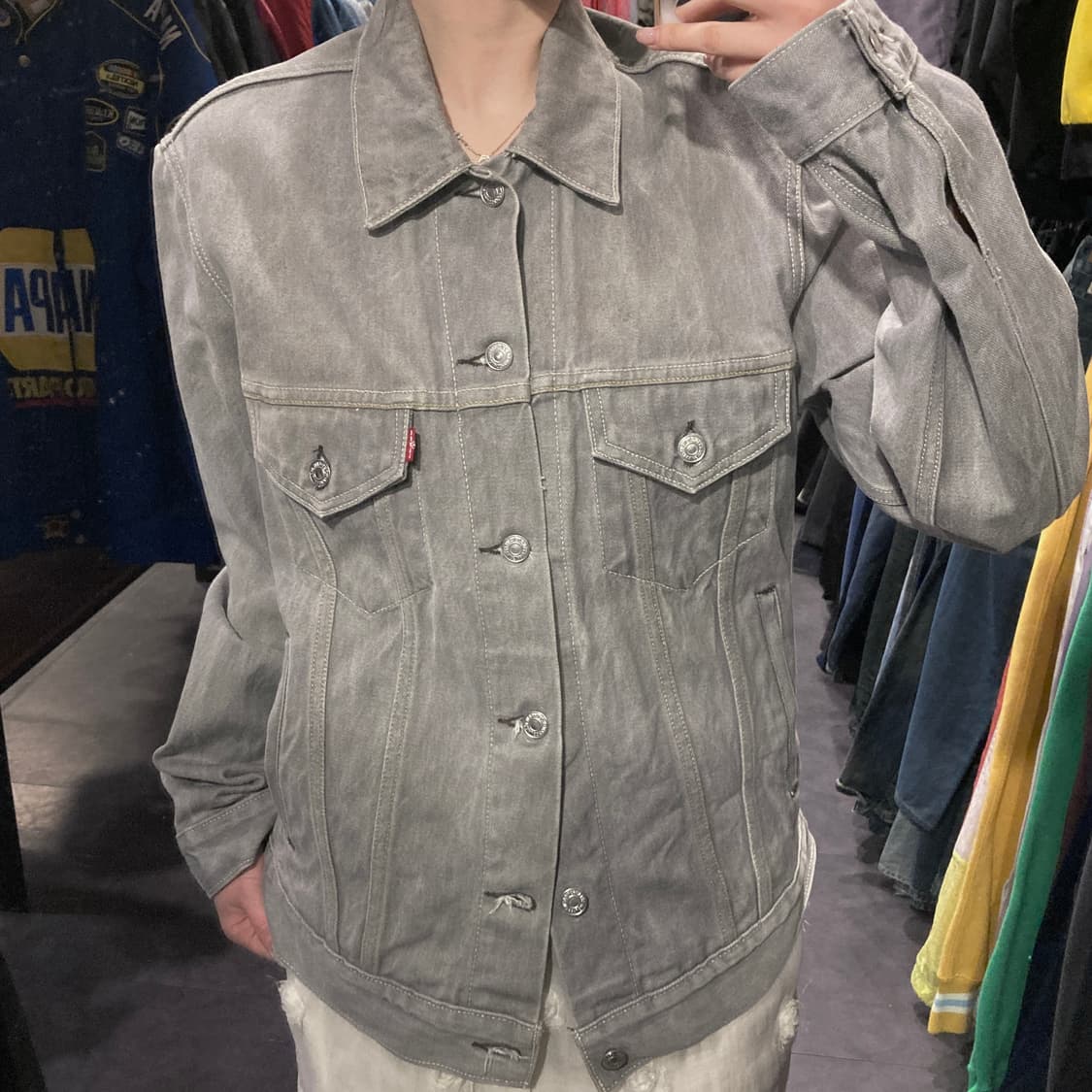 [IM] Levi's 리바이스 데님 트러커 자켓 그레이 상품이미지4