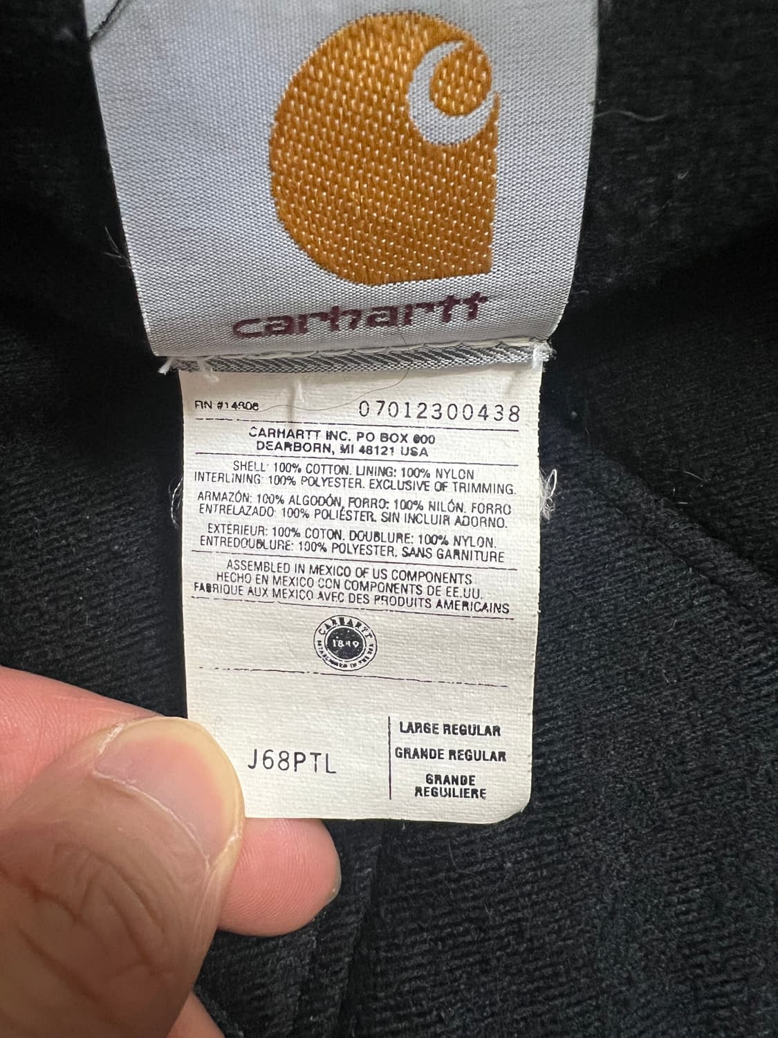 칼하트 액티브 J68 PTL (J130 이전버전) 상품이미지4