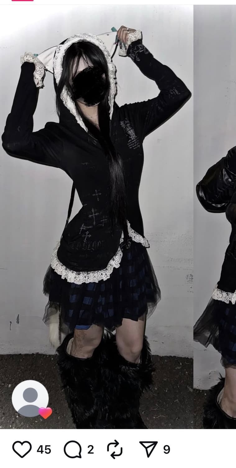 아케호무 에이치나오토 네코미미 후드집업 상품이미지1