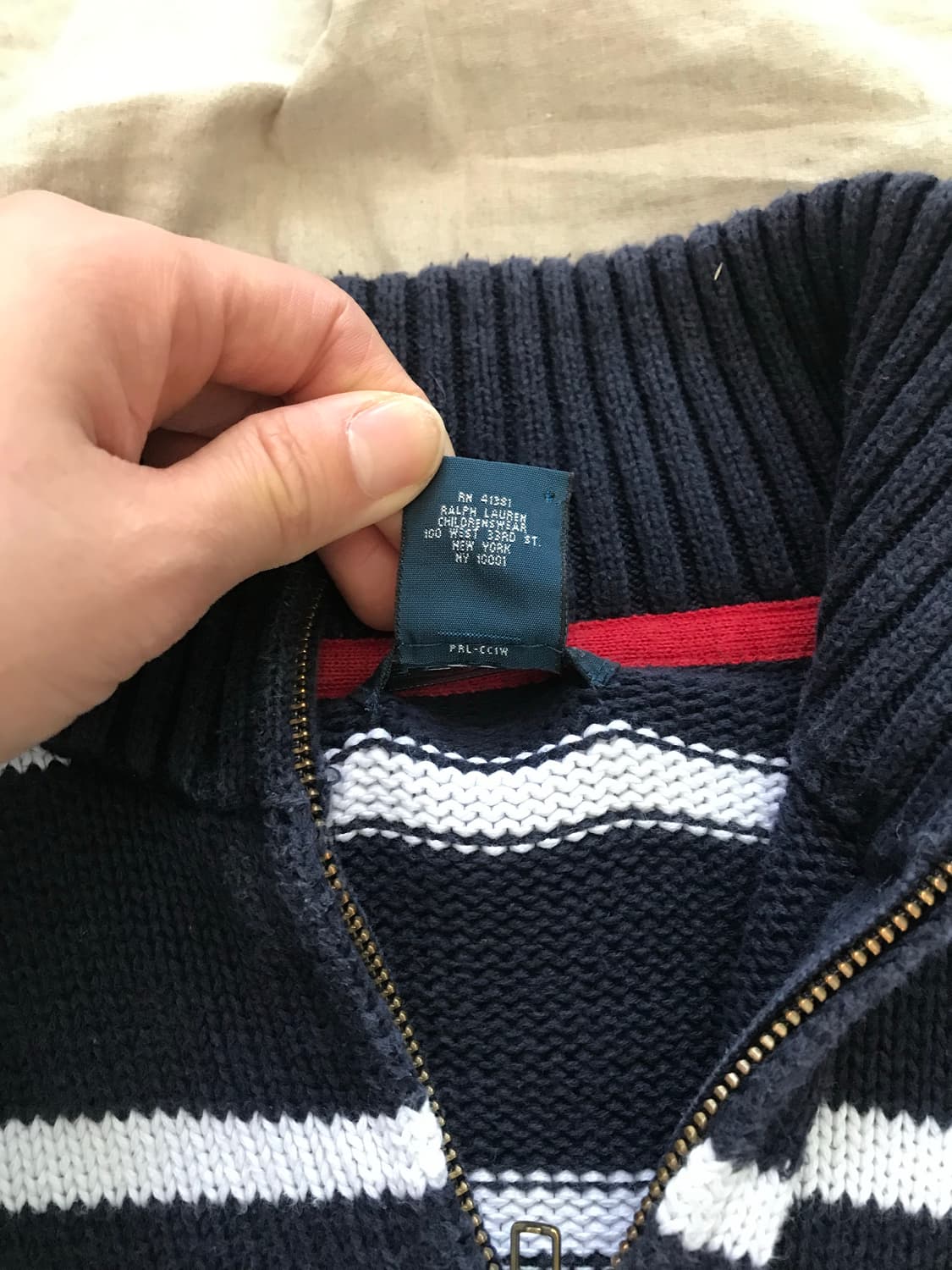 폴로 랄프로렌 포니 로고 스트라이프 반집업 니트 상품이미지8