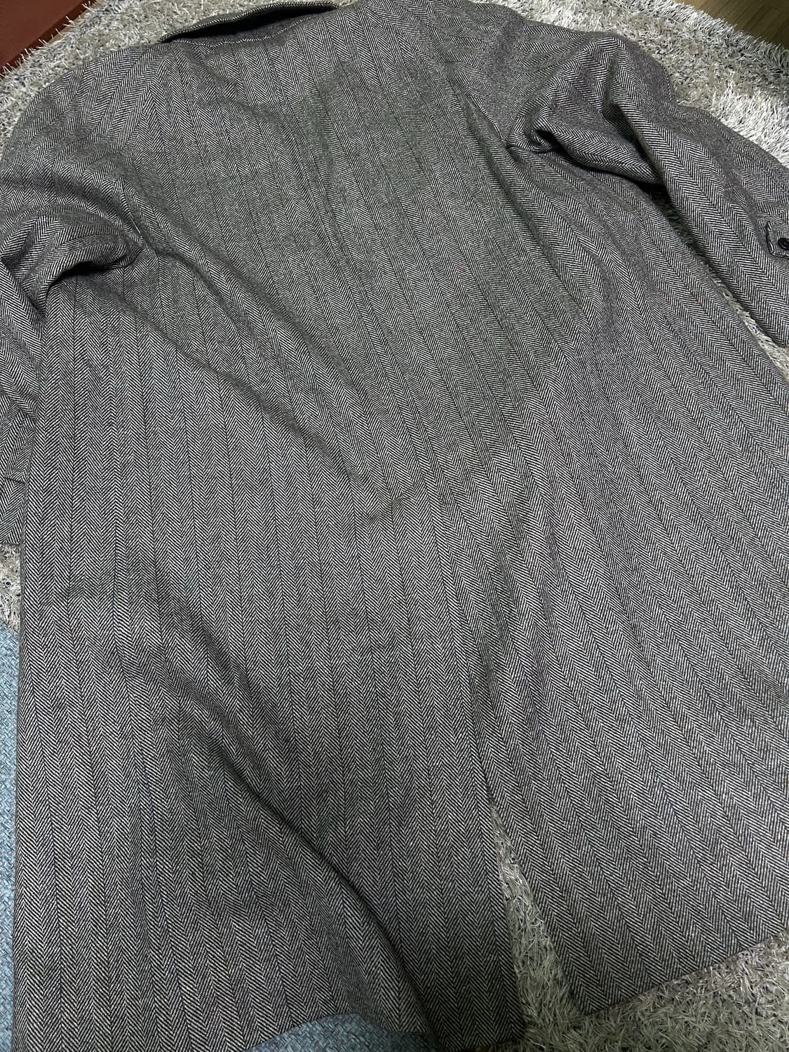 버버리 해링본 울 캐시미어코트 사이즈 105 상품이미지6