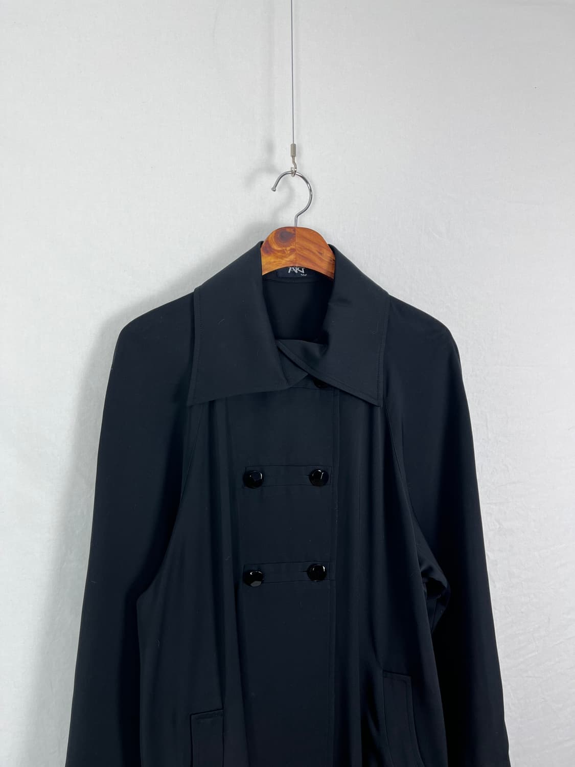 AKI 폴리 원단 롱 코트 상품이미지4