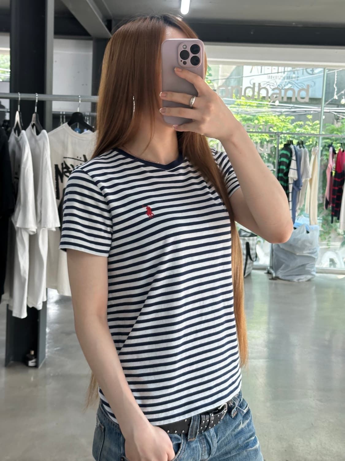 폴로랄프로렌 큐알텍 포니 스트라이프 반팔티 상품이미지2