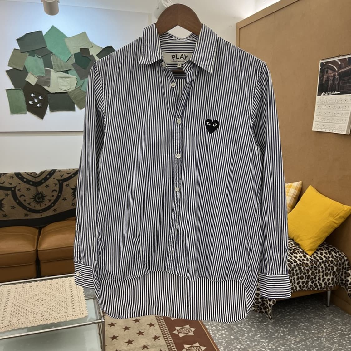 꼼데가르송 빈티지 스트라이프 하트와펜 셔츠 95 C10265 상품이미지3