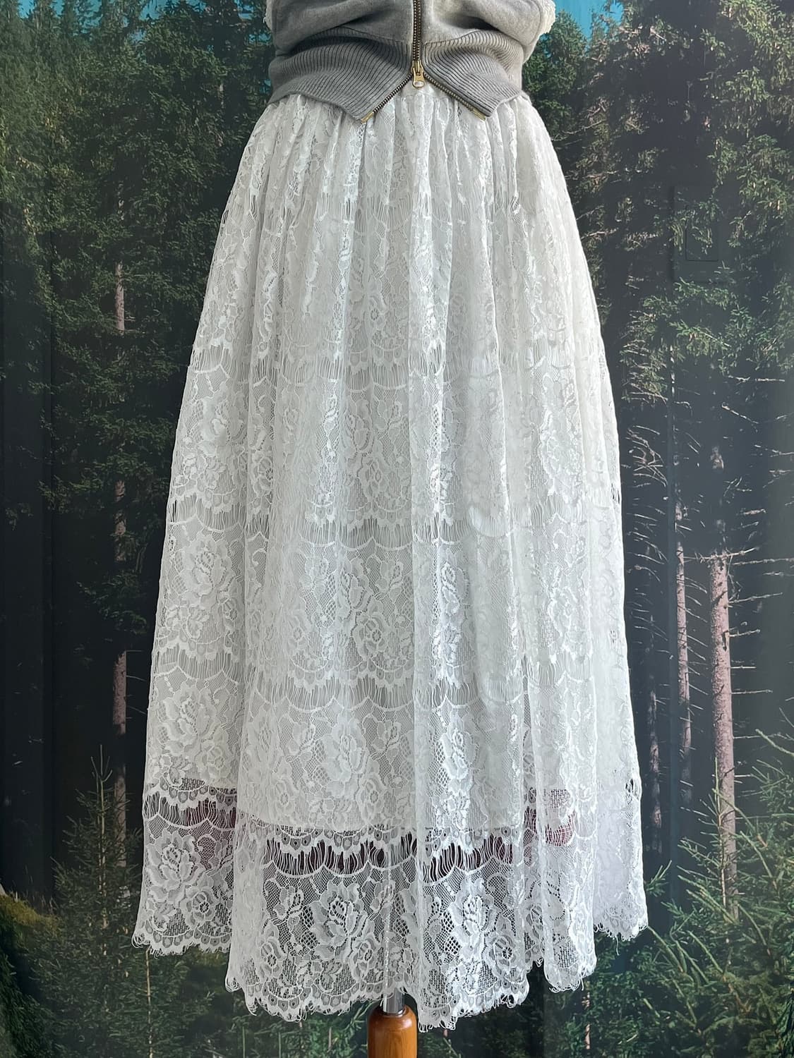 vintage laced long skirt 상품이미지6