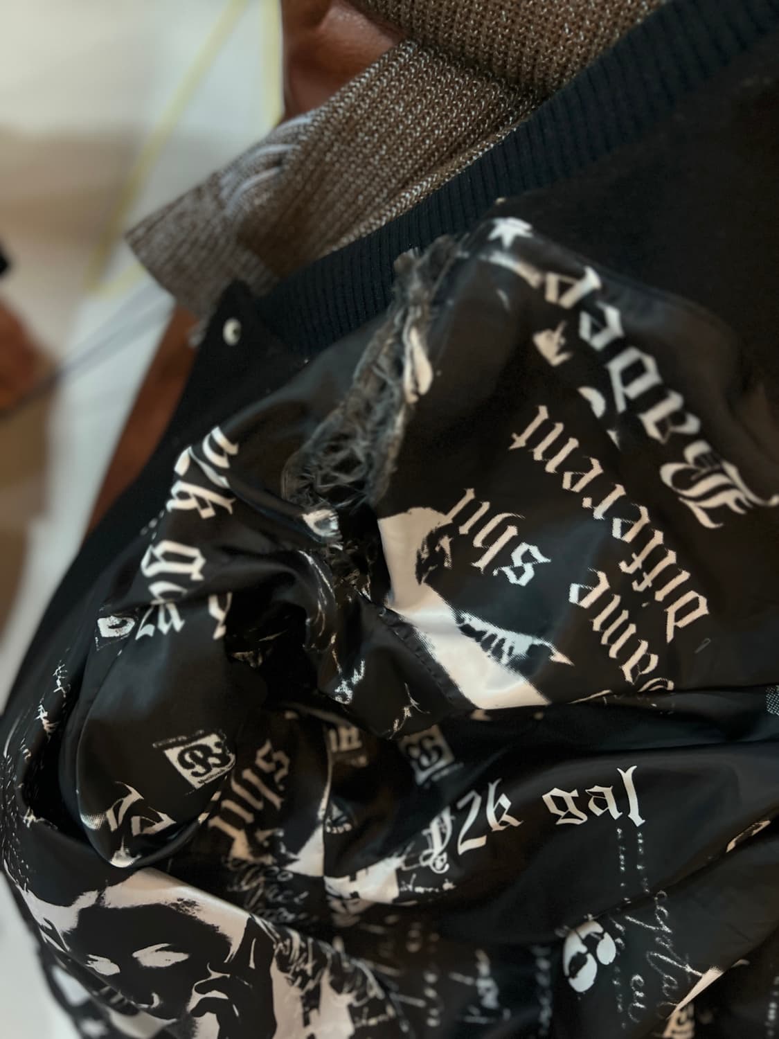 배디 90s Vintage 바시티 자켓 블랙 상품이미지5