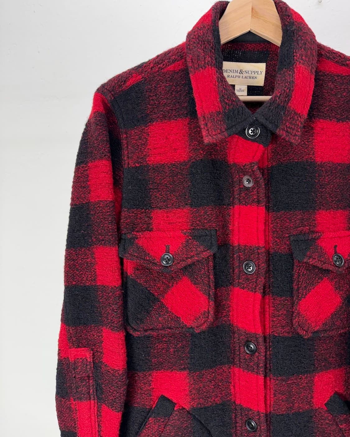 데님 앤 서플라이 랄프 로렌 체스보드 투포켓 울 셔츠 자켓 상품이미지2