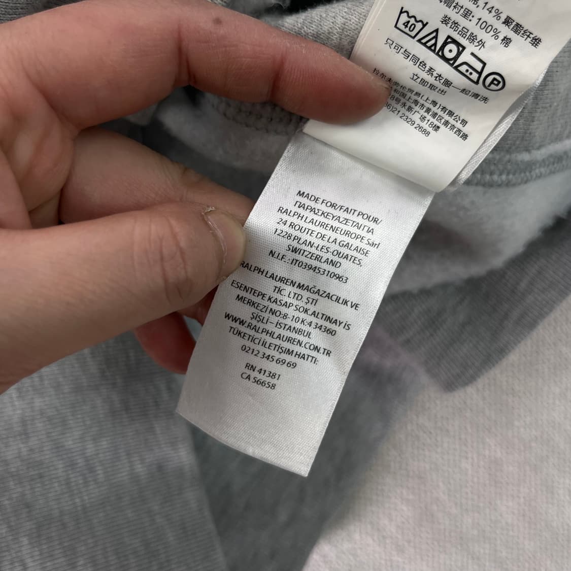 100 폴로랄프로렌 와플 그레이 후드집업 상품이미지6