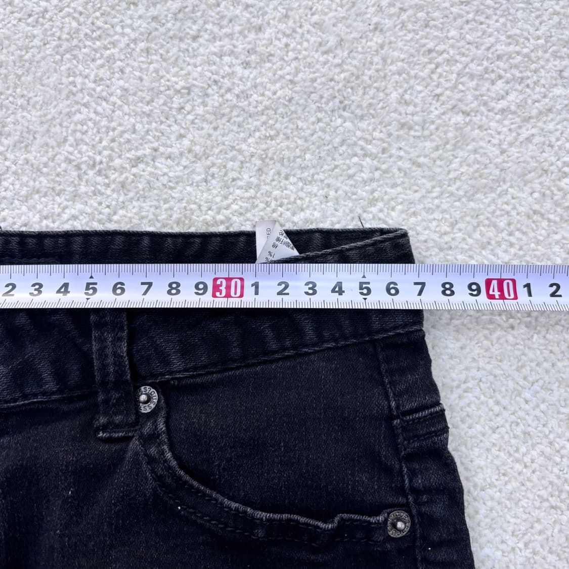 27 게스 여성 흑청 데님 반바지 0313E 상품이미지7