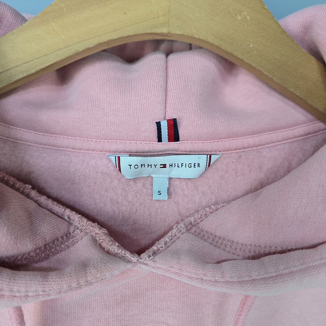 타미힐피거(Tommy Hilfiger) 로고 후드티 핑크 S 상품이미지5