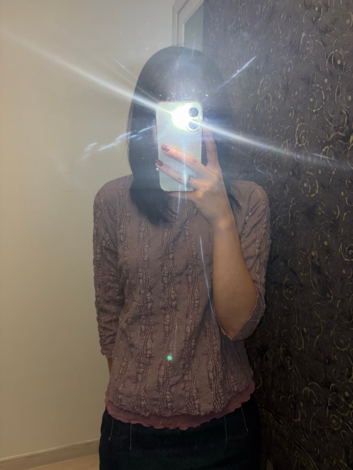 레이스 레이어드 모리걸 5부 폴라티 상품이미지1