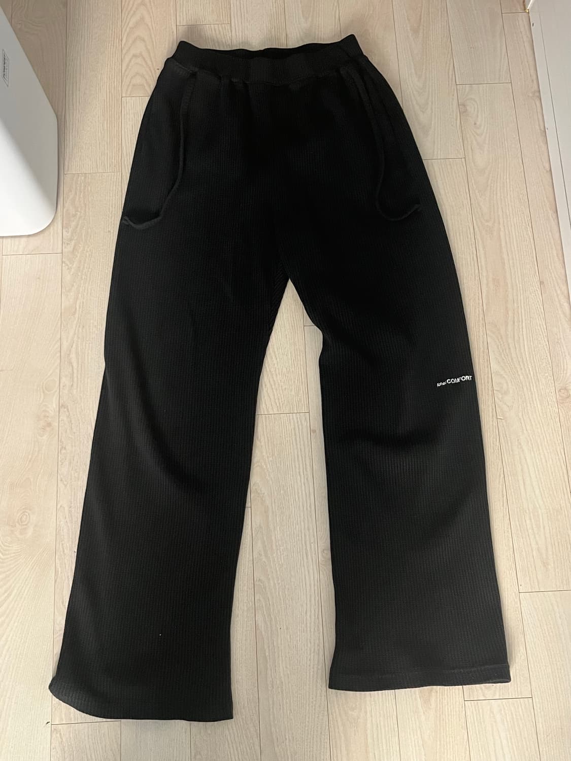 지초이 와플 바지 블랙 상품이미지1