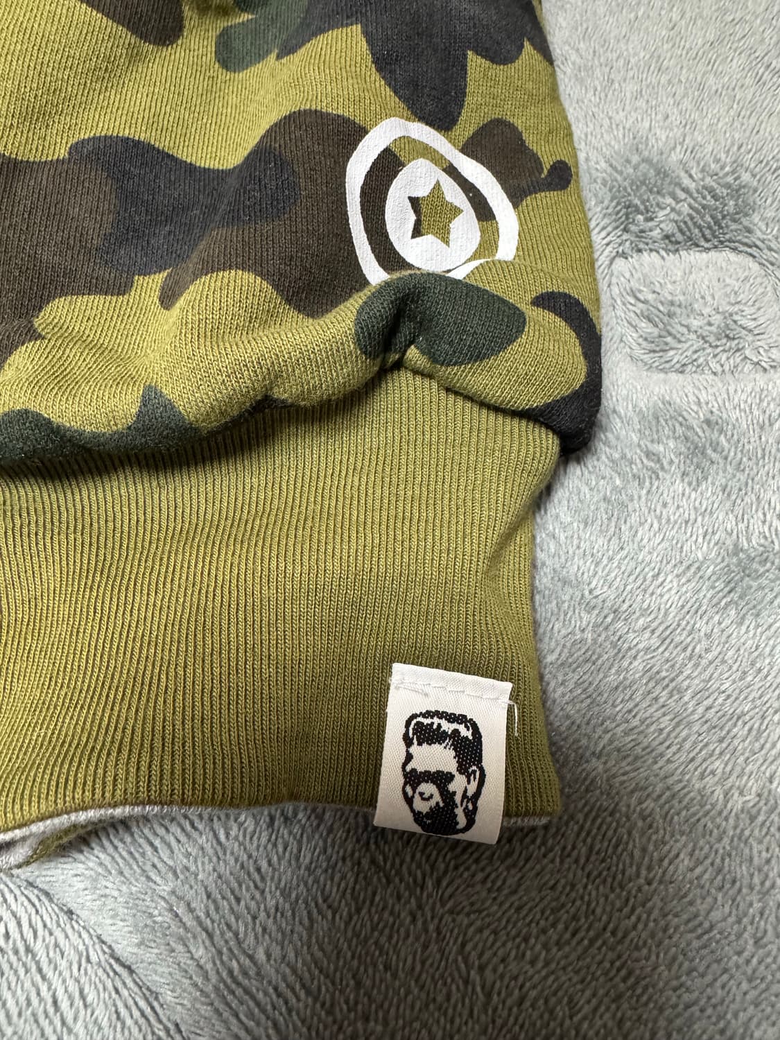 베이프 리버시블 아미그린 후드집업 2xl 상품이미지6