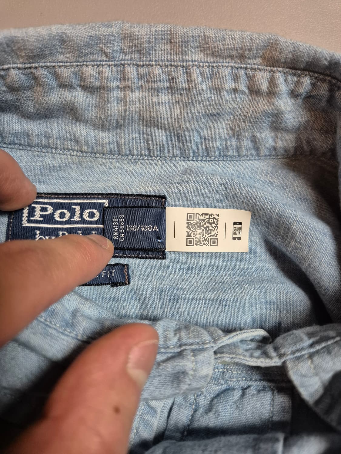 폴로 랄프로렌 성조기 자수 샴브레이 셔츠 L 클래식핏 상품이미지5