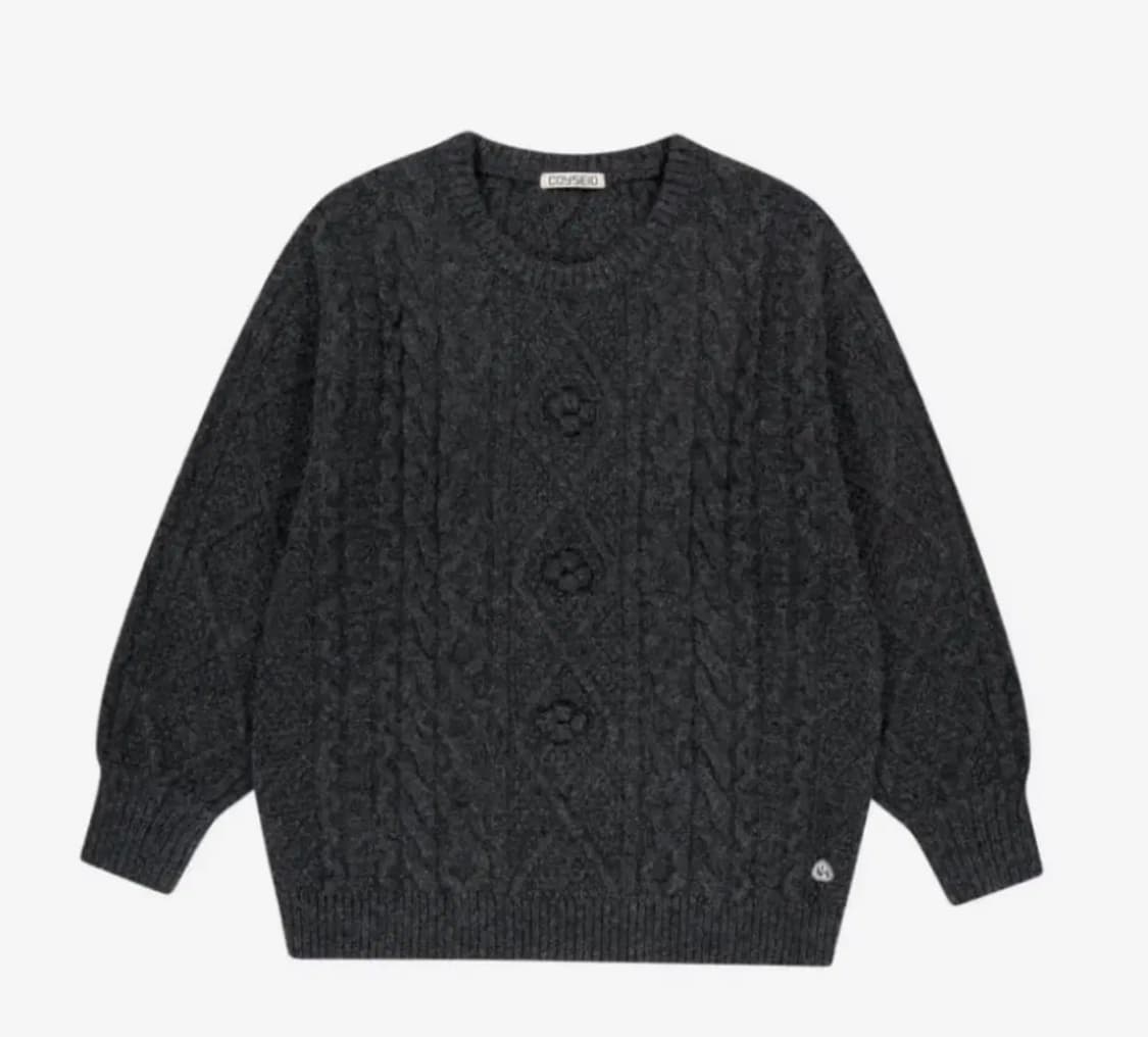 코이세이오 폼폼니트 챠콜 상품이미지1