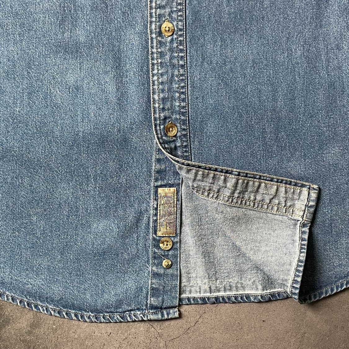 UPSTREAM 빈티지 데님 코튼 셔츠 A00520 상품이미지4