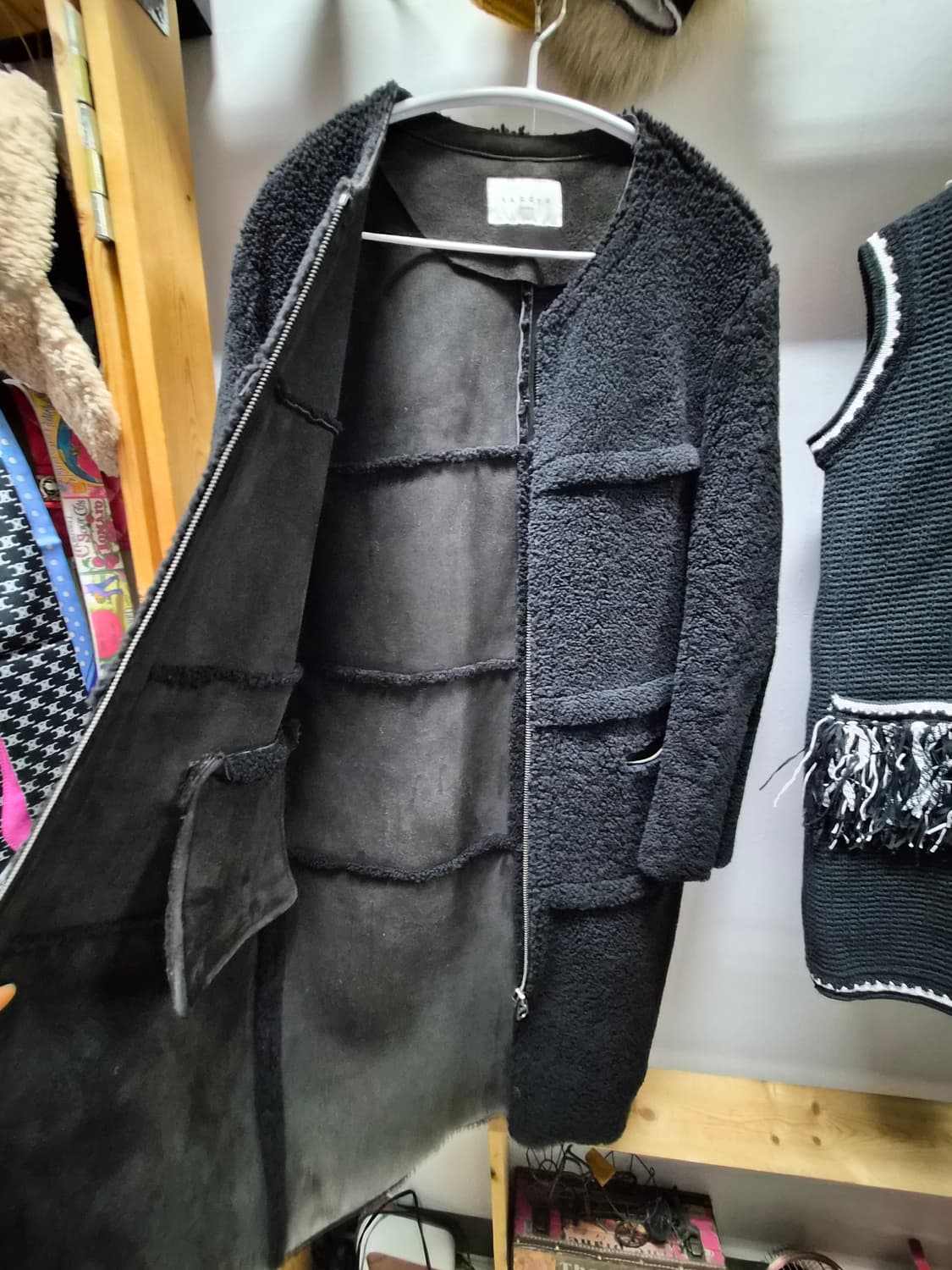 산드로 롱 무스탕 리얼양털 양가죽 상품이미지6